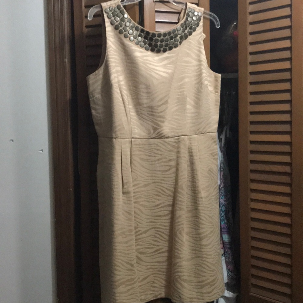 Khaki accented dress